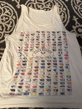 Kids White Graphic Tank Top